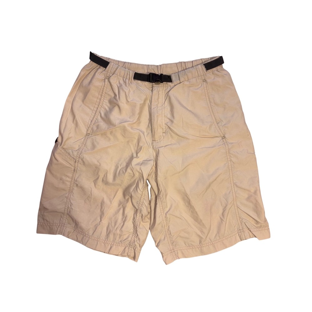 PATAGONIA Gi II Shorts Mens S Tan Hiking Belted Nylon 10" Inseam